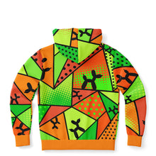 Load image into Gallery viewer, Balloon Twister Hoodie with Balloon Dogs Orange and Green