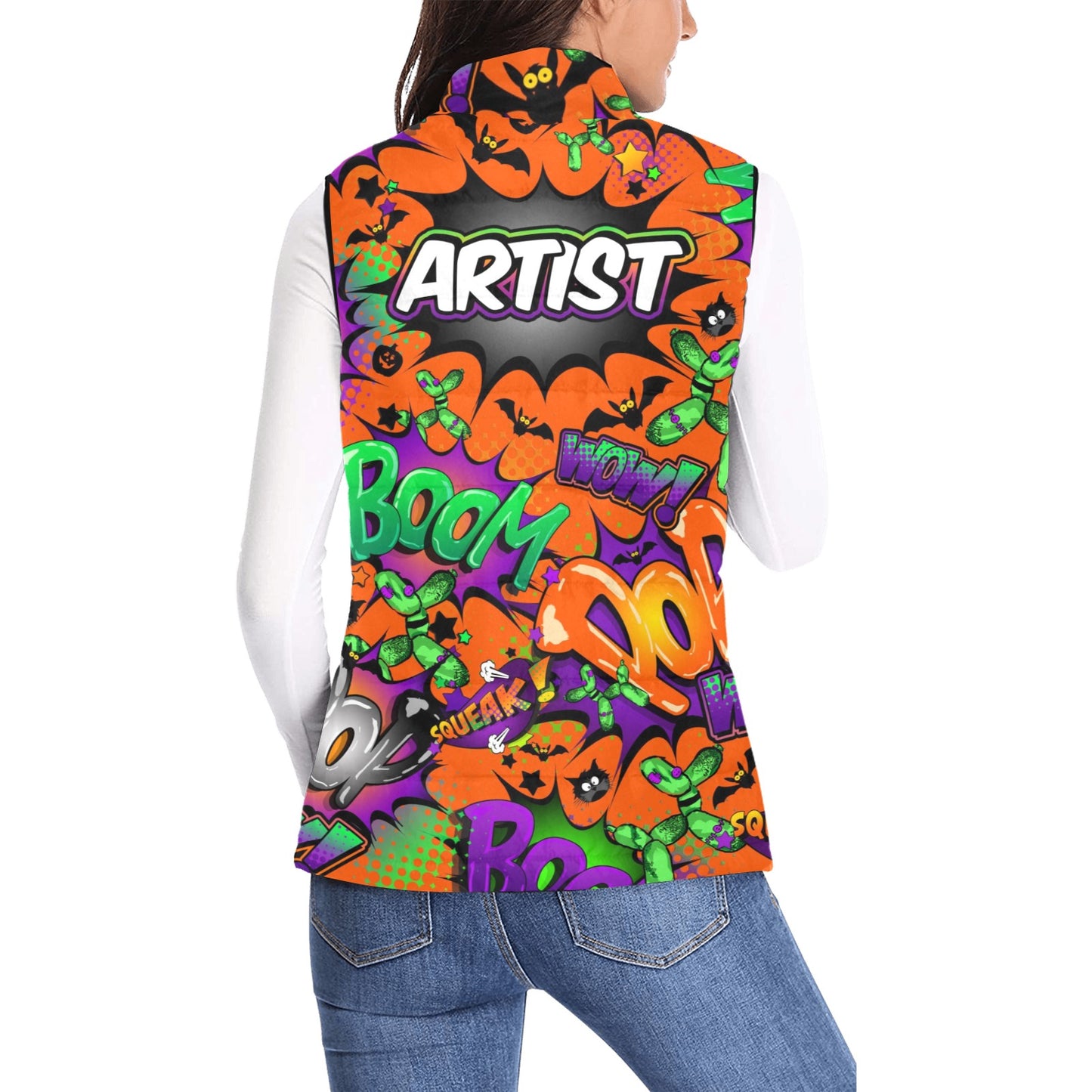 Padded Vest for Balloon twisting and face painting Halloween Orange