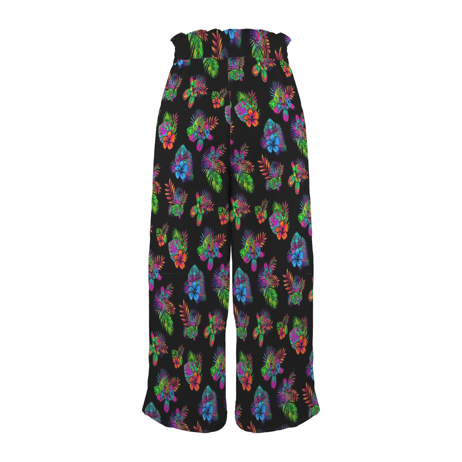 Balloon twisting pants with tropical flowers and balloon dogs