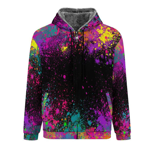 Colourful face painter fleece jacket