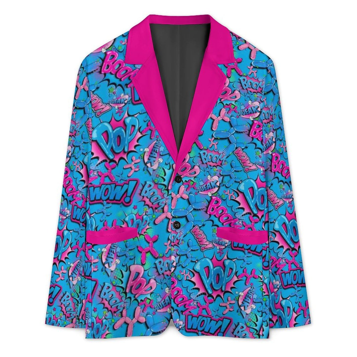 Party Jacket blue and hot pink balloon dogs
