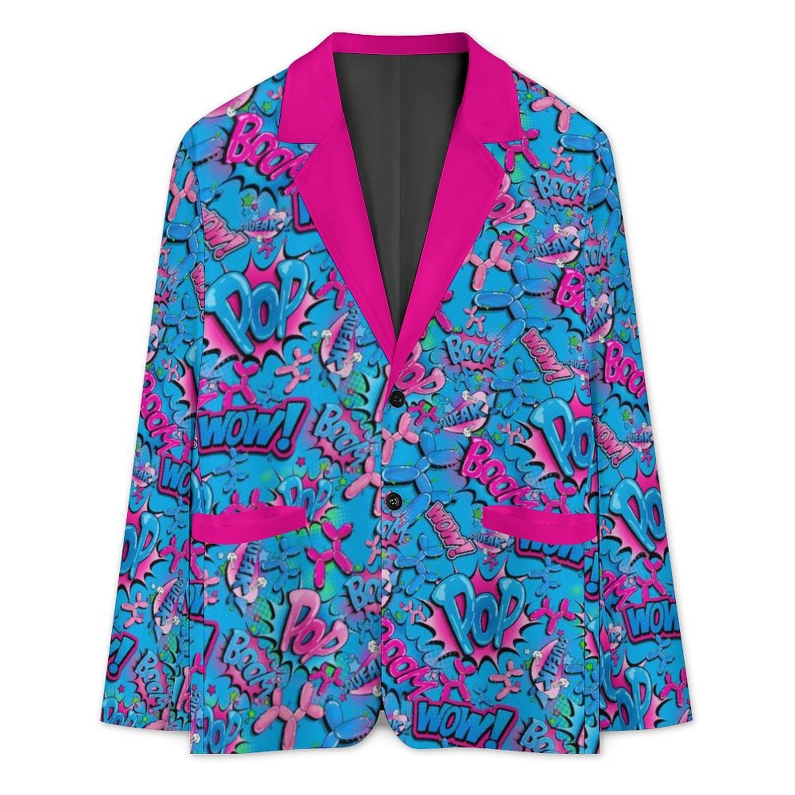 Party Jacket blue and hot pink balloon dogs
