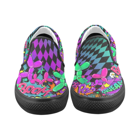 Balloon twisting shoes fun and colourful