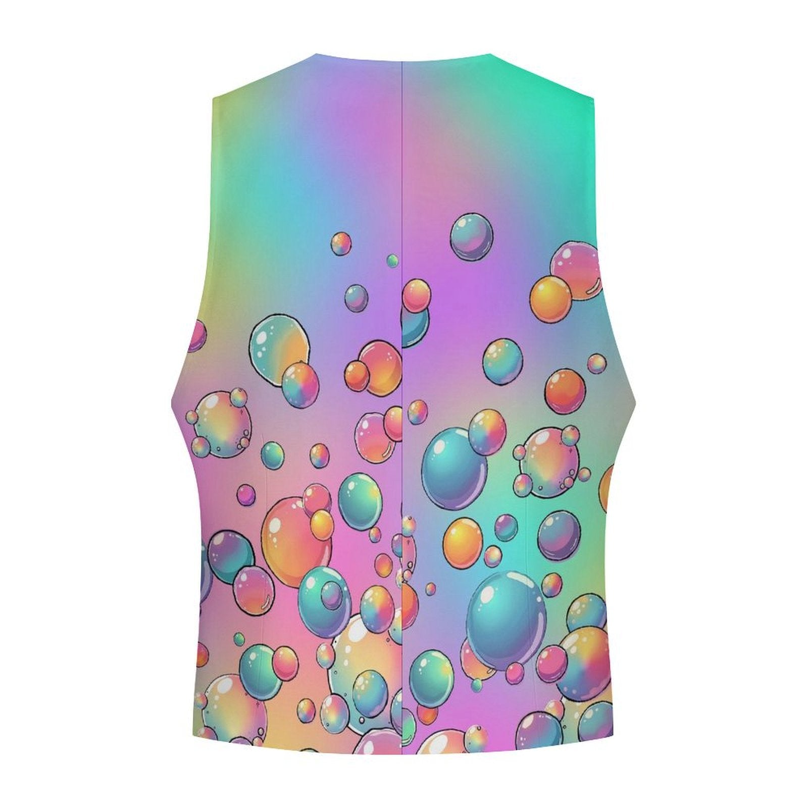 Rainbow Pastel Vest with bubbles for bubble artists and face painters