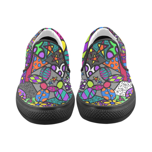 Colourful patchwork balloon animal shoes for kids entertainers