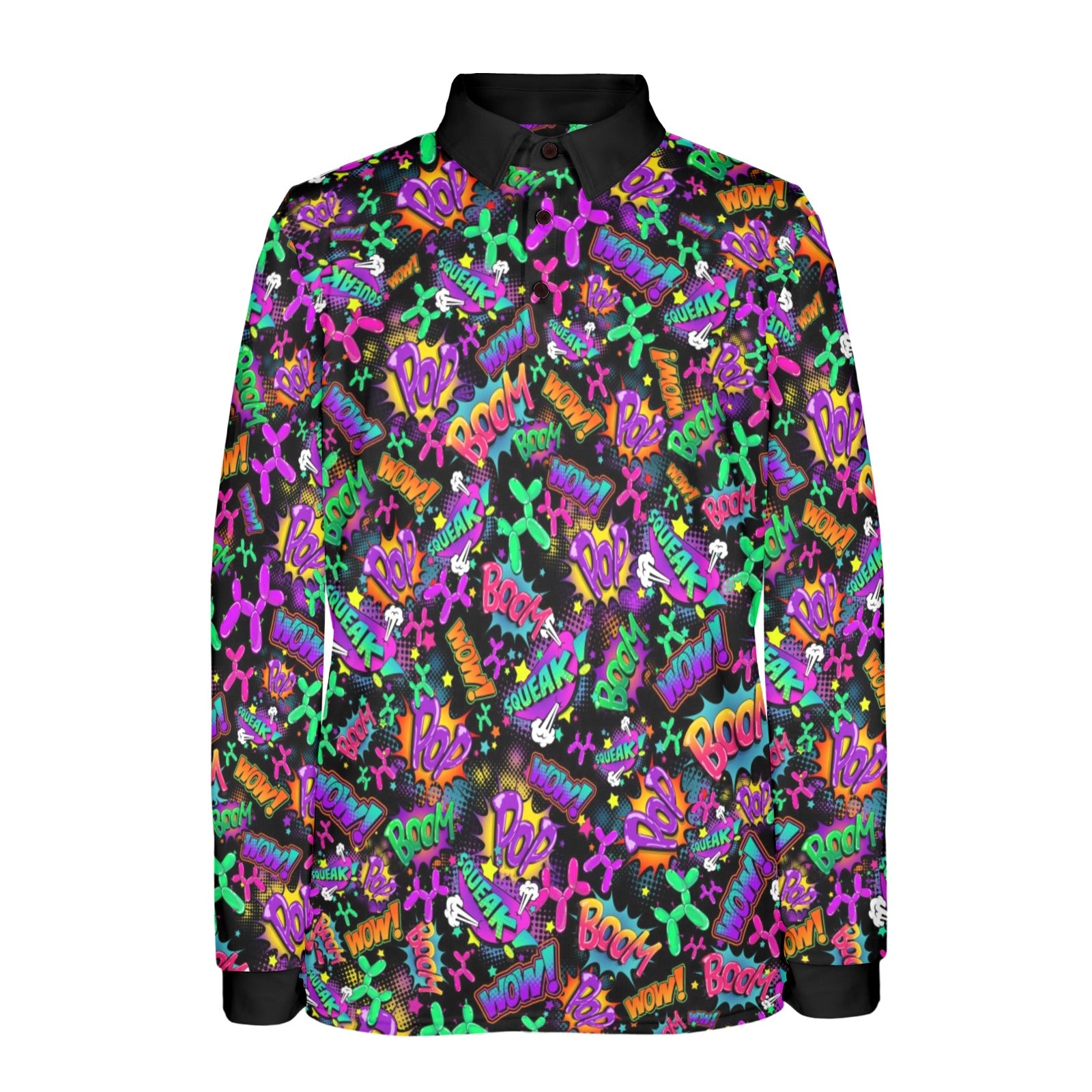 Colourful Pop Art balloon artist shirt