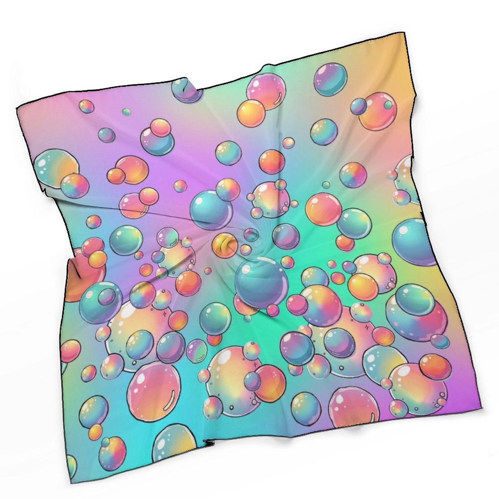 Rainbow Bubble scarf for face painters and bubble artists