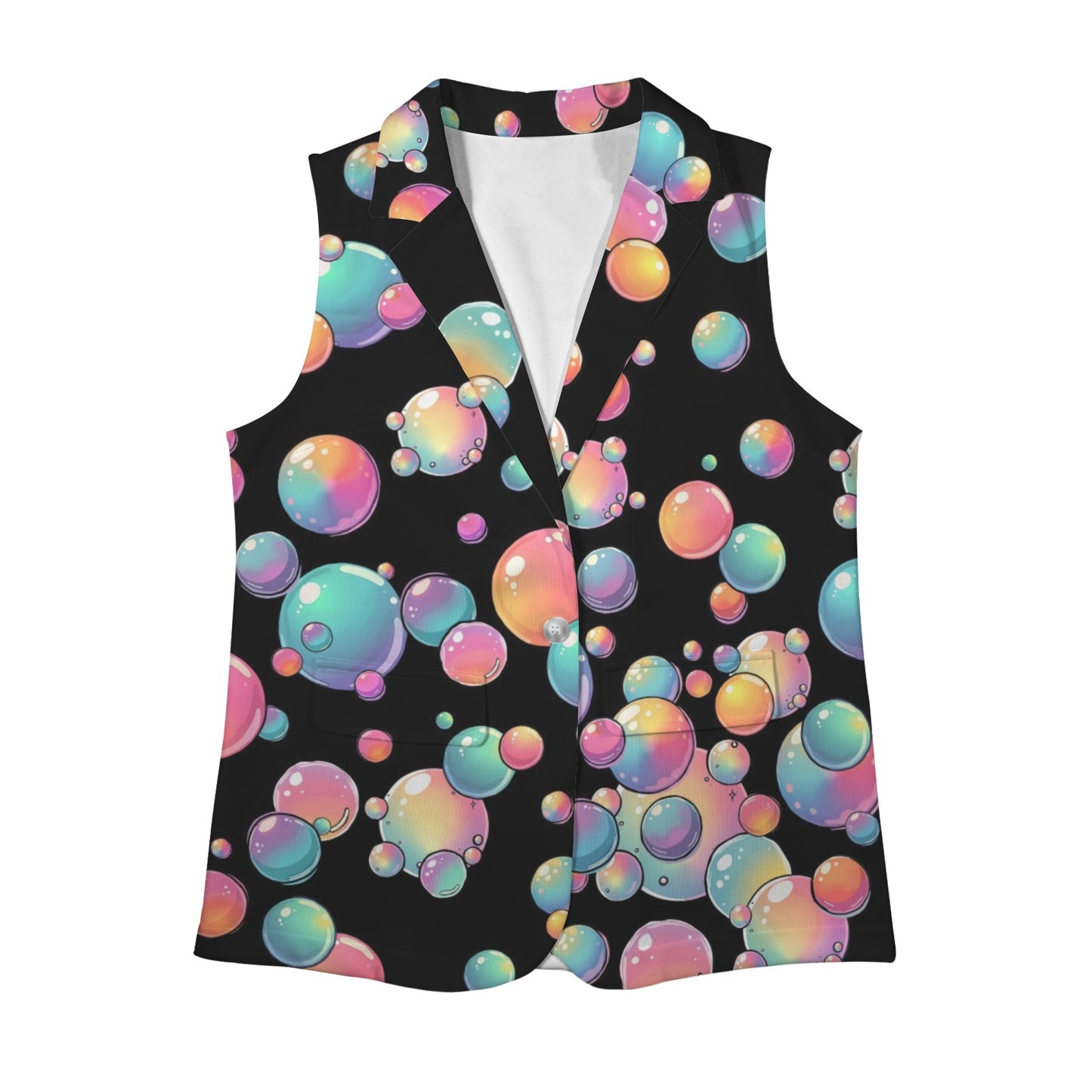 Face painter vest with colourful bubbles