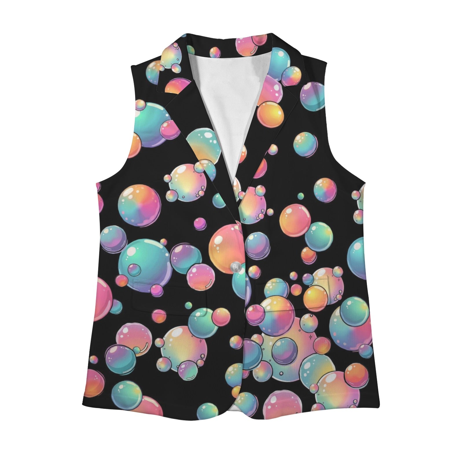 Face painter vest with colourful bubbles