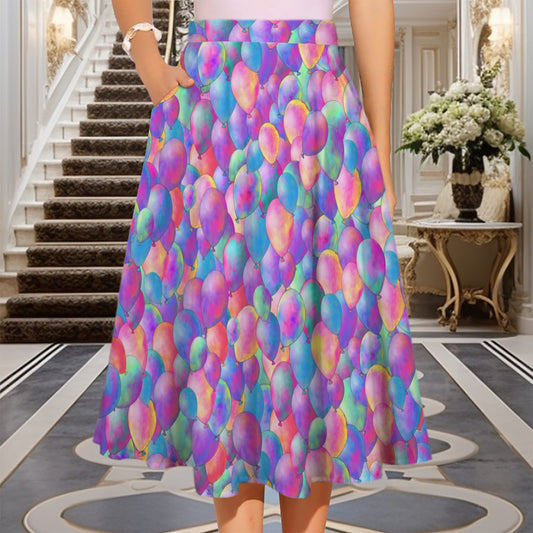 Helium balloon skirt for balloon decorators