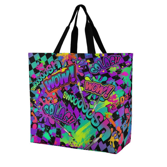 Face Painter Grocery bag fun and colourful