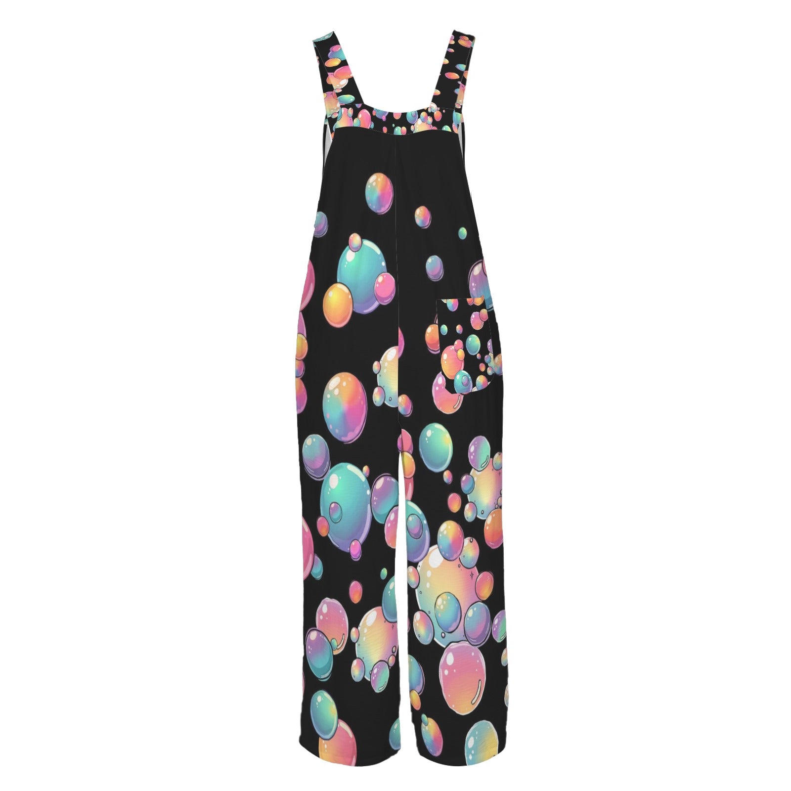 Fun colourful Bubble overalls for bubble artist and kids party entertainers