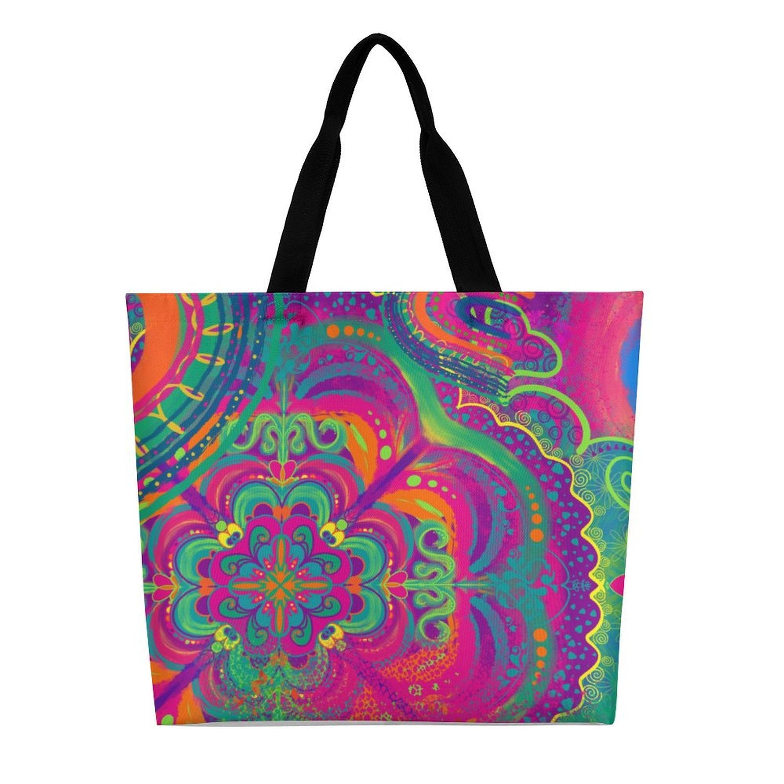 Kaleidoscope design grocery bag