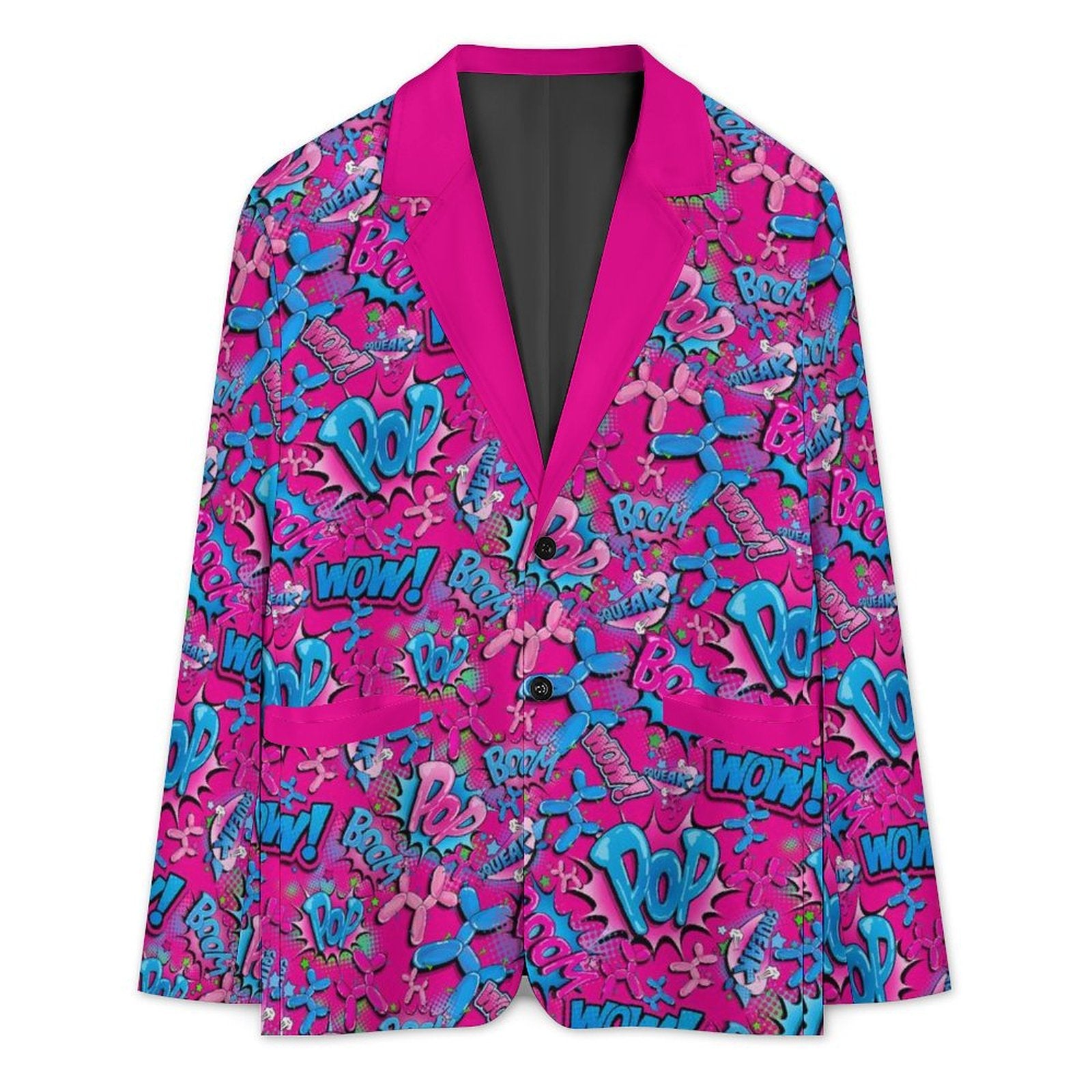 Party suit jacket in pink and blue