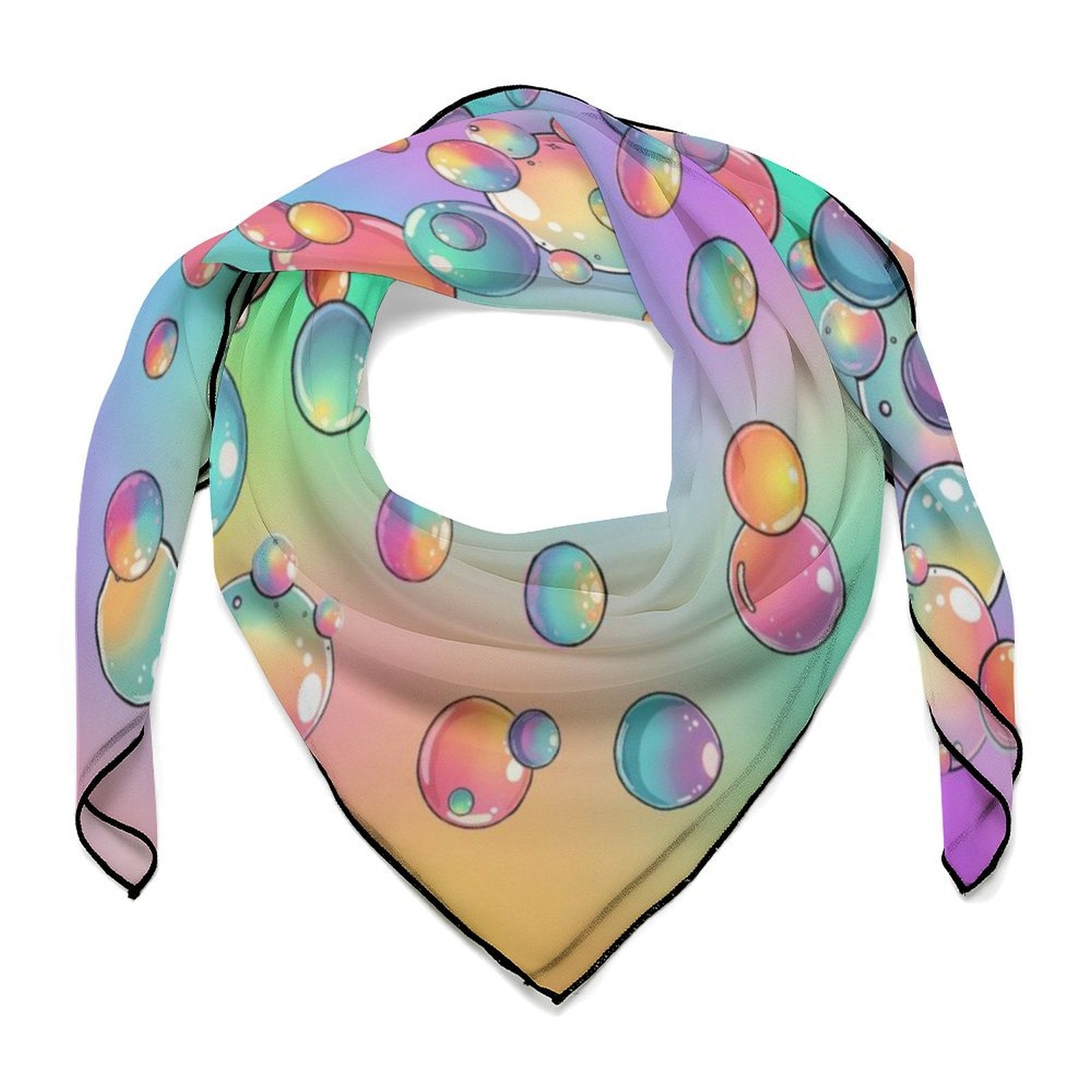 Rainbow Bubble design scarf