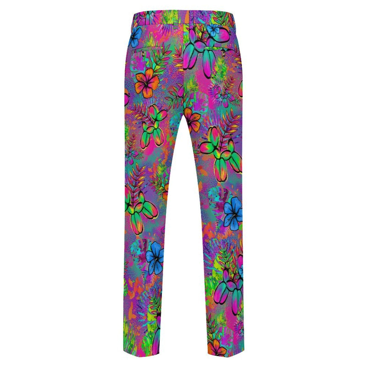 Crazy fun Tropical Balloon twisting pants for professional Balloon Artists and Kids Entertainers. Bright and Colourful with cheeky Tropical Balloon Dogs