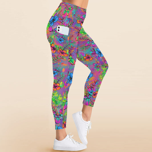 High waisted leggings with pockets for balloon twisters and entertainers