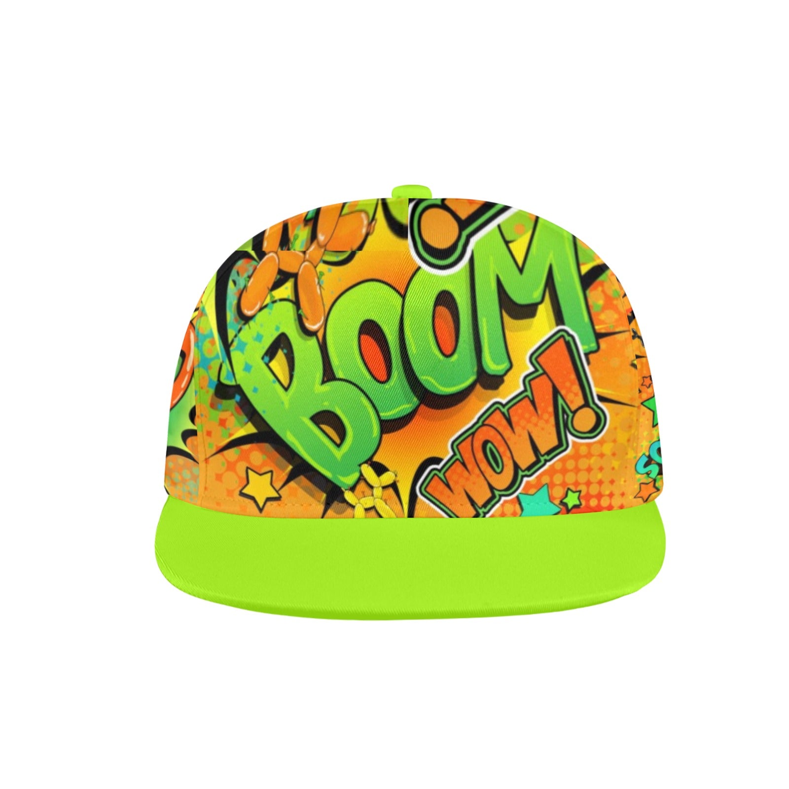 Snapback Cap for Balloon Twisting orange and Green