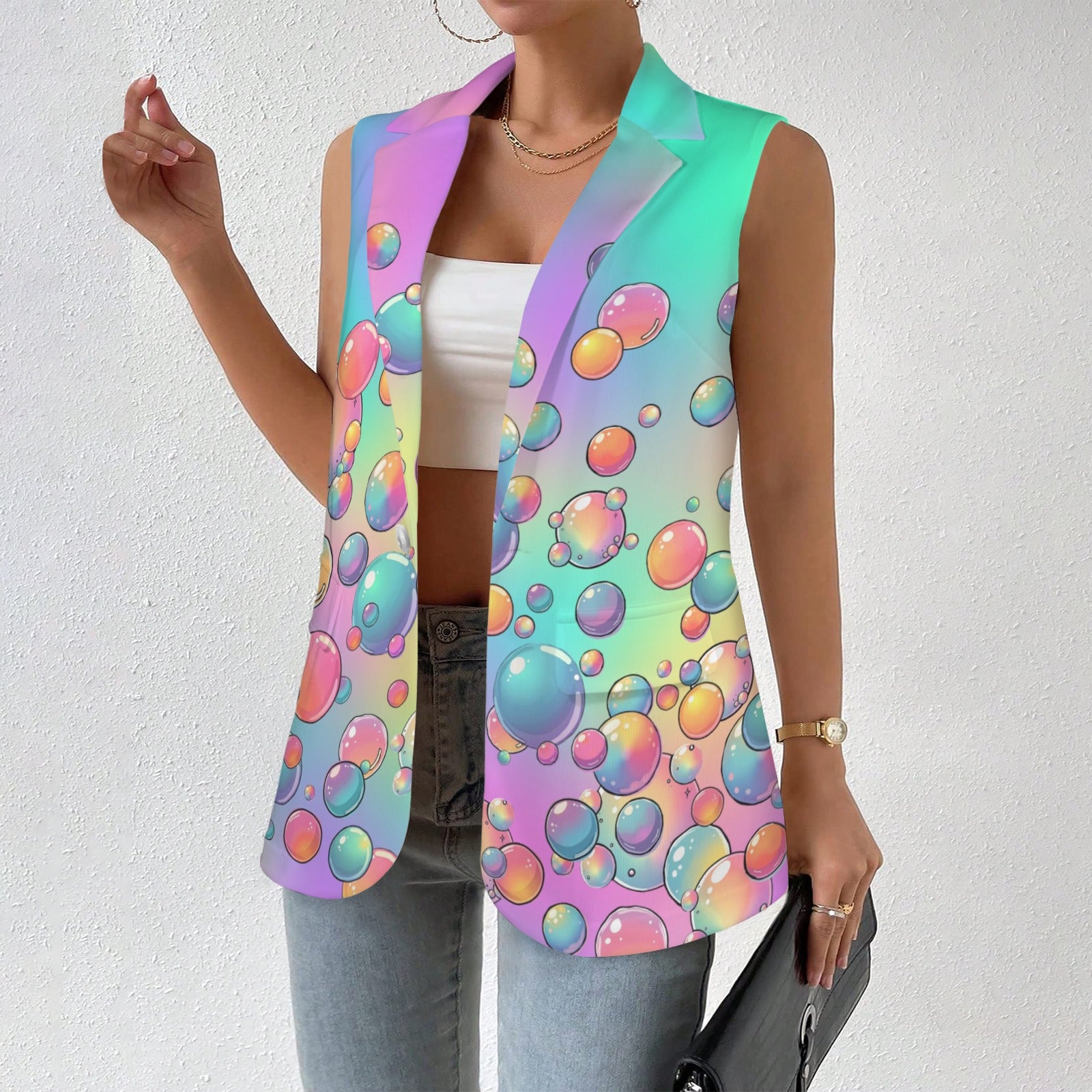 Rainbow bubble vest for kids entertainers