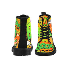 Load image into Gallery viewer, Orange and green pop art balloon dog boots