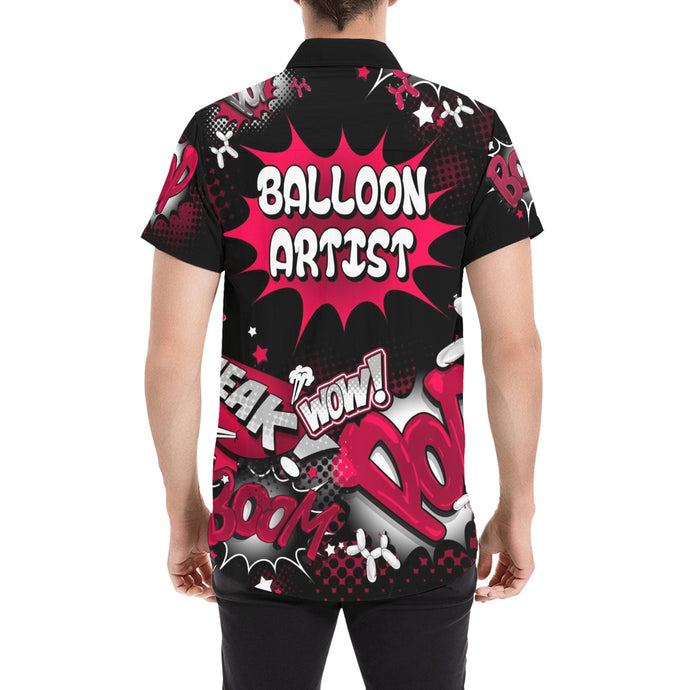 Balloon Artists shirt for professional balloon Twisters Black, red and white