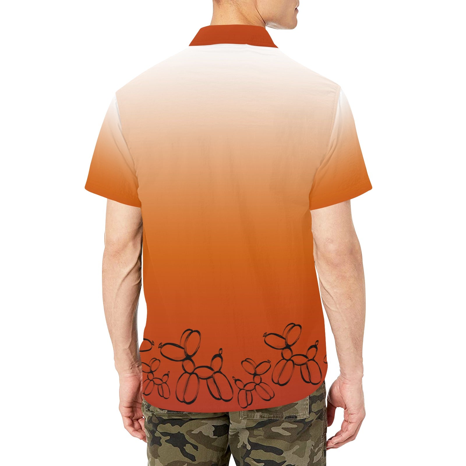 Balloon Dog Shirt in orange and white