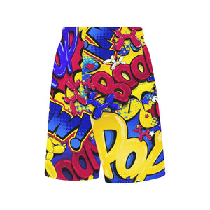 Balloon Shorts for balloon twisters red, yellow and blue