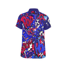 Load image into Gallery viewer, Balloon Twister shirt with balloon dogs red, white and blue