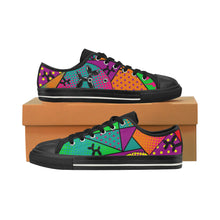 Load image into Gallery viewer, Colourful Black Dog - Men&#39;s Sully Canvas Shoes (SIZE 13-14)