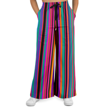 Load image into Gallery viewer, colorful stripped  flares - balloon artists pants - balloon dog apparel