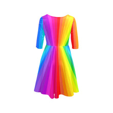 Load image into Gallery viewer, Face painter rainbow dress with sleeves