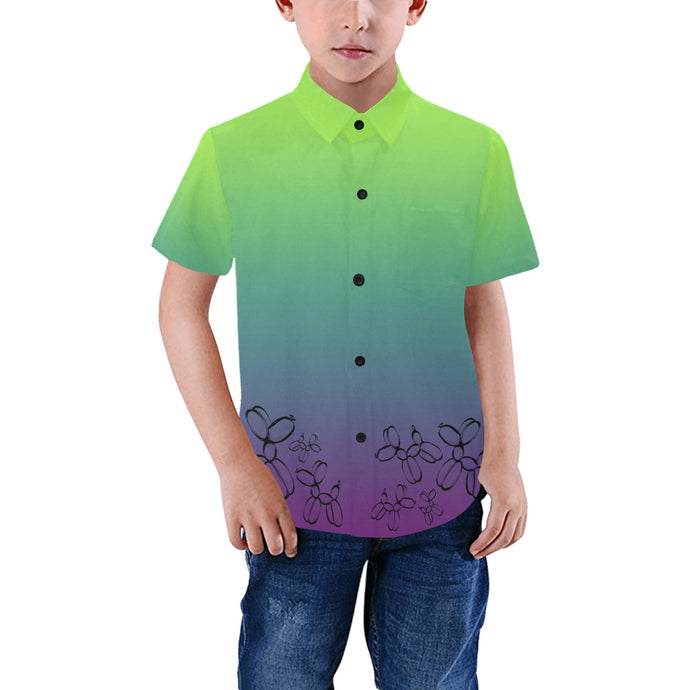 Nuclear Kermit with dogs - Women and Kids Short Sleeve Shirt
