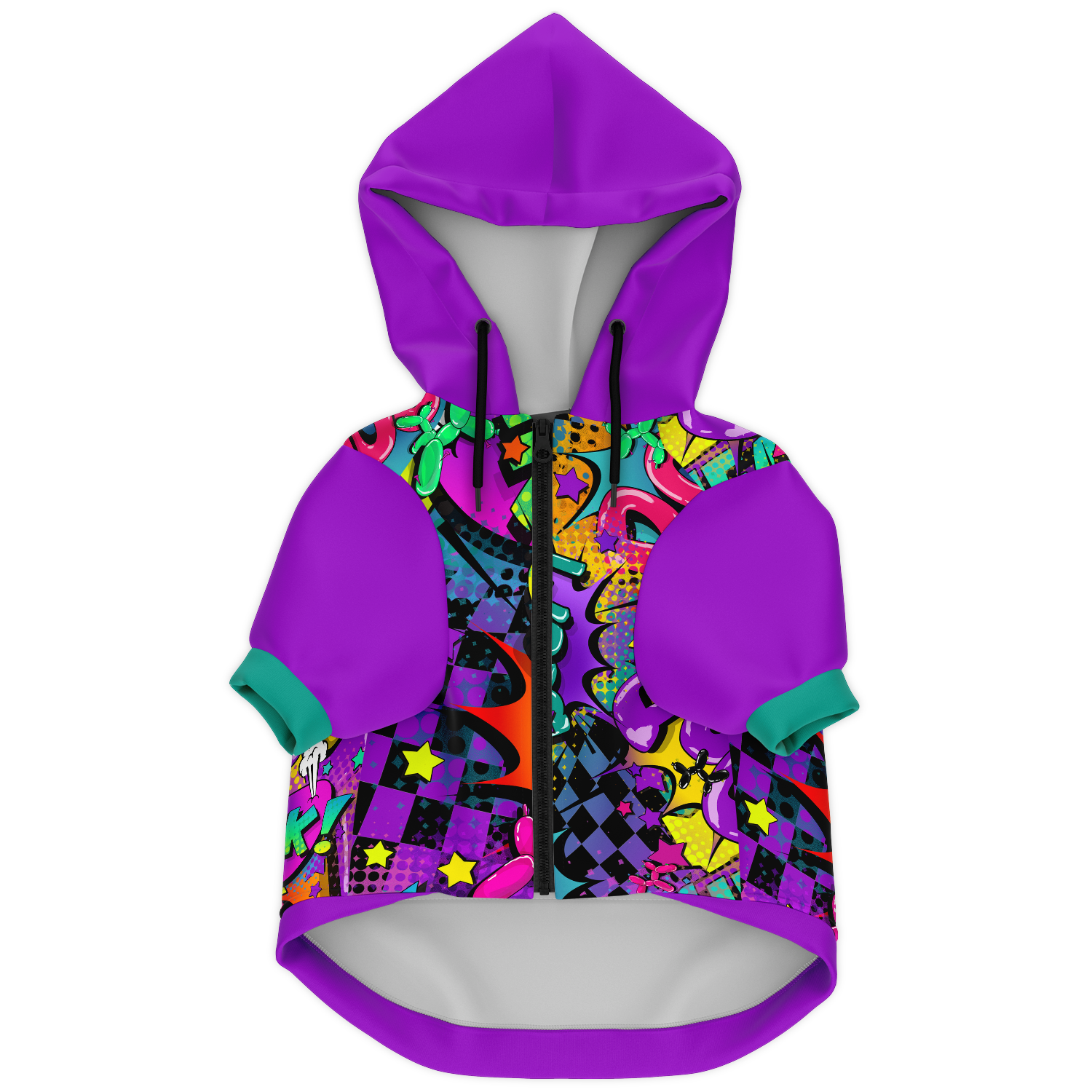 Colourful dog clothing hoodie