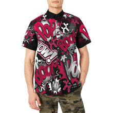 Load image into Gallery viewer, Balloon Dogs on a pop art shirt red white and black for balloon twisters