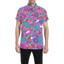 Load image into Gallery viewer, Rainbow Party Shirt covered in desserts 