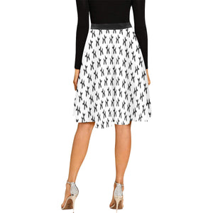 Balloon Dog Mirage on White - Catie Circle Skirt (XS-3XL)