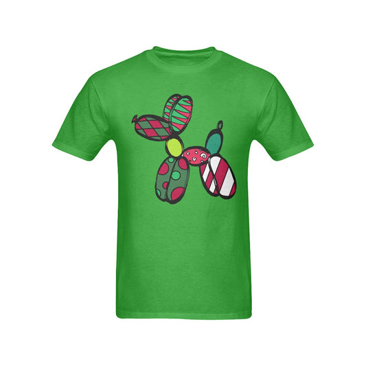 Christmas Dog on Green - Classic Men's T-Shirt