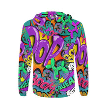 Load image into Gallery viewer, Leaky Squeaky BOOM! on Teal - Classic Men&#39;s Zip Hoodie (3XL-4XL)