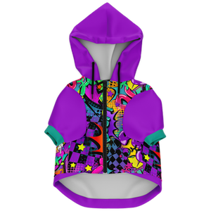 Colourful dog clothing hoodie