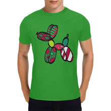 Load image into Gallery viewer, Christmas Dog on Green - Classic Men&#39;s T-Shirt