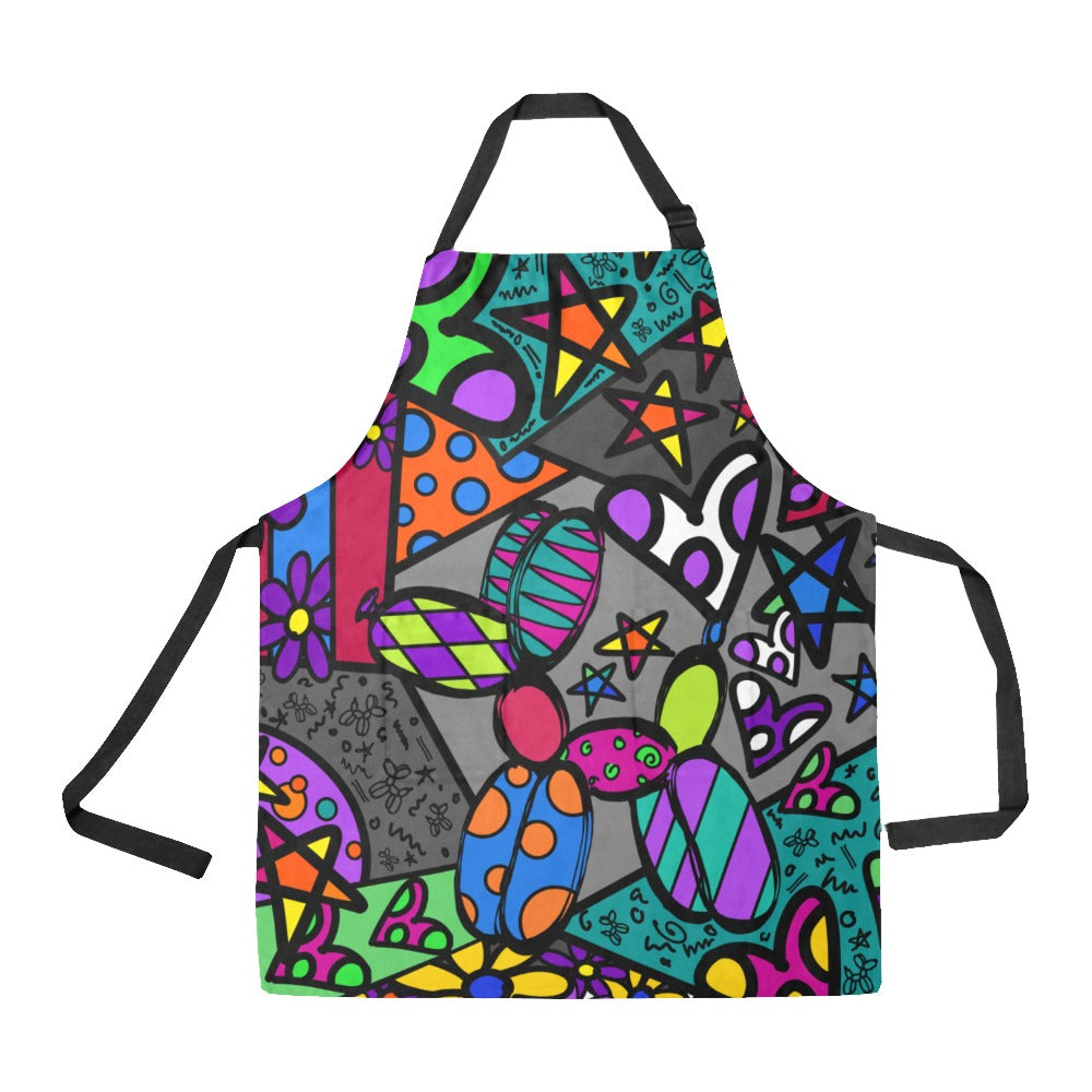 Face Painter Apron with patchwork balloon dog