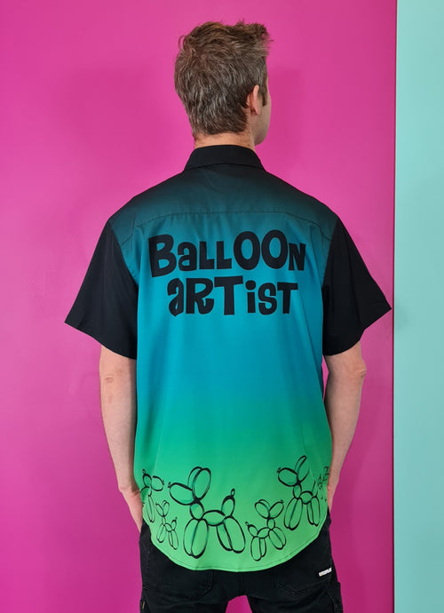 Balloon Artist Shirt teal and green