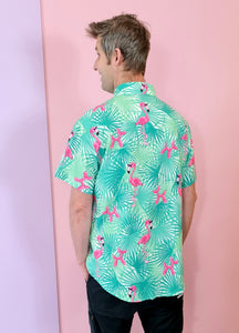 Shirt with balloon Dogs and Flamingos 