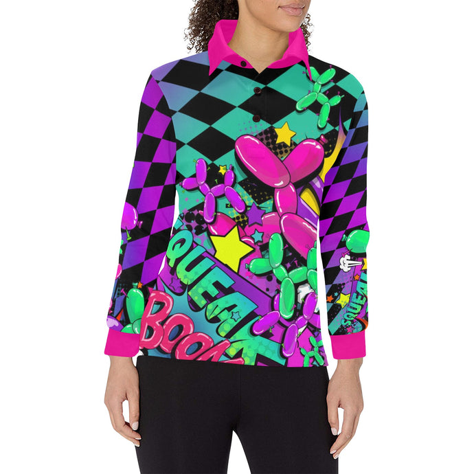 Long Sleeve Polo shirt for Balloon Twisting and Face painting