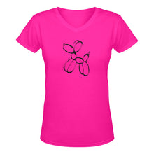 Load image into Gallery viewer, Pink Balloon Twister shirt with unique sketched balloon dog design