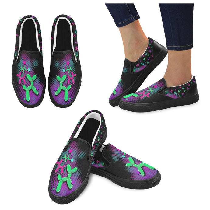Space Dogs - Canvas Slip-On's (SIZE 6-10)
