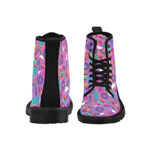 Clown Boots with fun cartoon rainbows