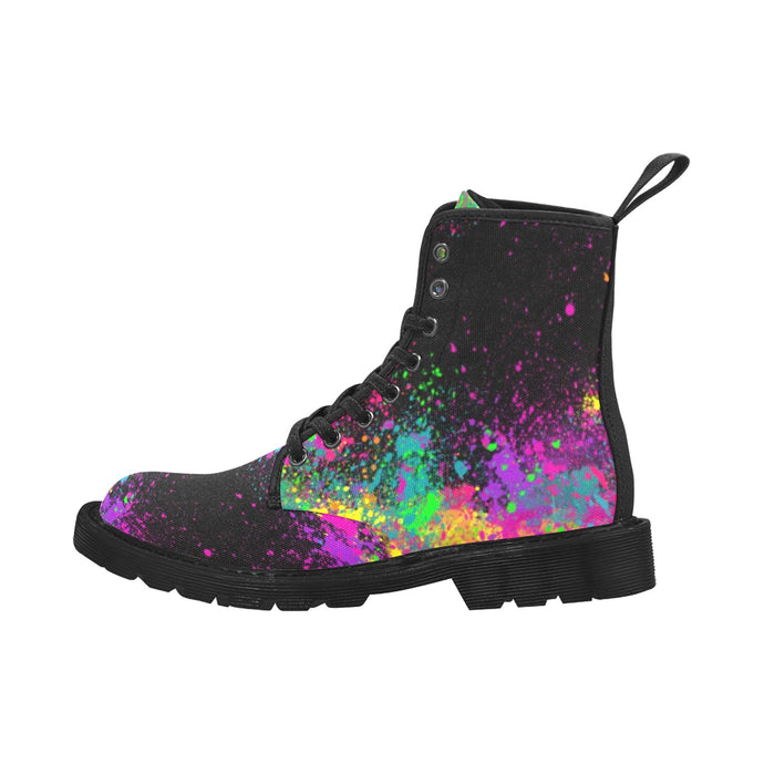 Paint splatter combat boots for face painters