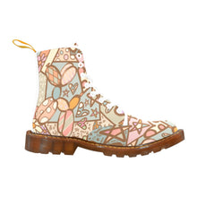 Load image into Gallery viewer, Pastel Patchwork Pup - Women&#39;s Ollie Combat Boots (US 6.5-12)