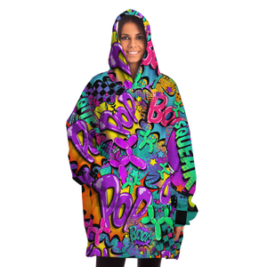 colorful Snuggyz Hoodie Blanket - balloon dog apparel